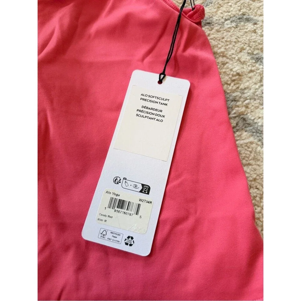 Alo-yoga Candy Red Precision Sculptank